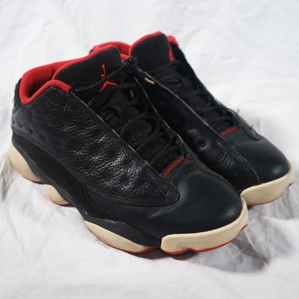 Nike Air Jordan 13 Retro Low Bred 2015 Men's Sneakers Black Red Size 8